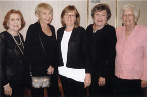 Sandy Herman, Barbara Lauterbach, Pres. McCartney, Margaret Boonstra, Jane Pearsall