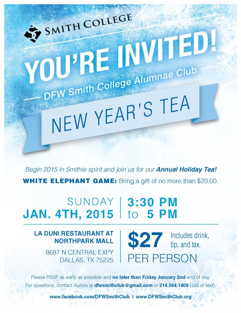 Save The Date: New Year's Tea