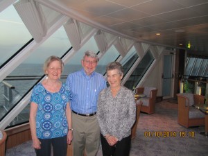 Jane and Alex Atkinson and Marthat Cross Sexton - cruise to Panama