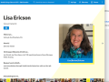 Individual pages for class members. This one is Lisa Ericson's.