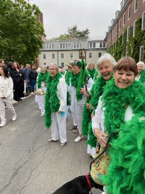 Lining up for Ivy Day parade